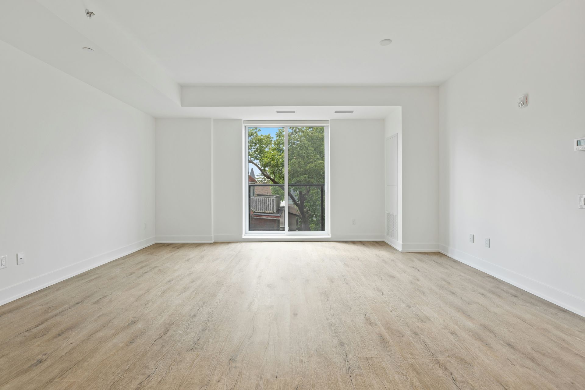 white wooden framed glass door